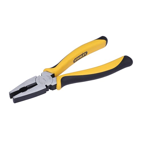 STANLEY 70-482 8'' Sturdy Steel Combination Plier with Anti-Rust properties for gripping, holding and cutting wires, YELLOW & BLACK - Image 12 thumbnail