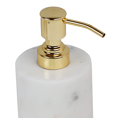 Image of NikkisPride Handmade Marble Soap Dispenser luxery Bathroom Accessory Series (White)