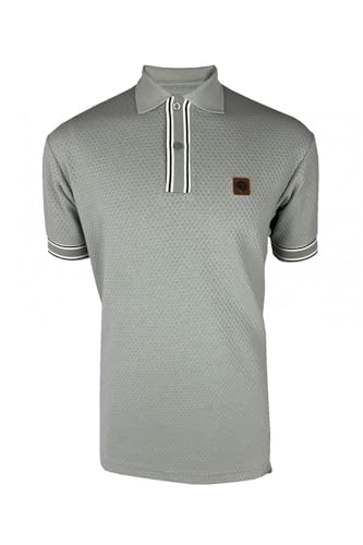 Polo côtelé rayé tricot pour homme Trojan TR/9081 texturé