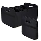 ONEMAJI Organisateur de Coffre de Voiture pour 205 GTI, Boite de Rangement Auto Pliable Accessoires Automobiles Compartiments Interieur,Black