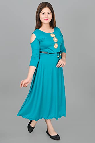 Image of SFC Fashion Cotton Casual Solid Midi Frock Dress for Girls