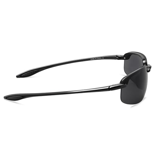 Image of JULI Sports Sunglasses for Men Women Tr90 Rimless Frame for Running Fishing Baseball Driving MJ8001