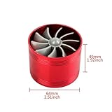 Single Sided Car Air Intake Turbo Gas Fuel Oil Saver Fan Supercharger Turbine Engine Turbocharge Power Accessorie(Black) - Image 7