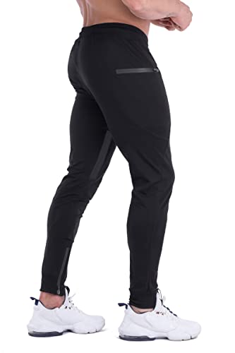 FIRSTGYM Mens Joggers Sweatpants Slim Fit Workout Training Thigh Mesh Gym Jogger Pants with Zipper Pockets4