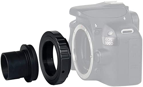 Image of T2 T Ring Adapter and T Adapter 1.25' Metal for All Canon EOS Standard EF Lenses and Telescope Microscope Camera Astrophotography Accessories