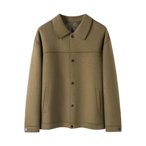 Manteau court en laine homme caban cachemire veste hiver chic