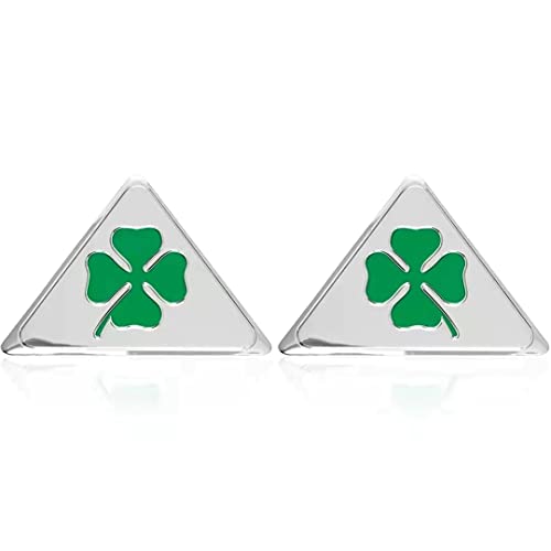 Altezza 6 cm Coppia 2 Stemma Logo Triangolo Cromato con Quadrifoglio Verde QV Grandi Compatibile Per Alfa Romeo Sportiva Giulietta Mito Giulia Stelvio 147 159 Spider 4C Fregio Stemma Laterale
