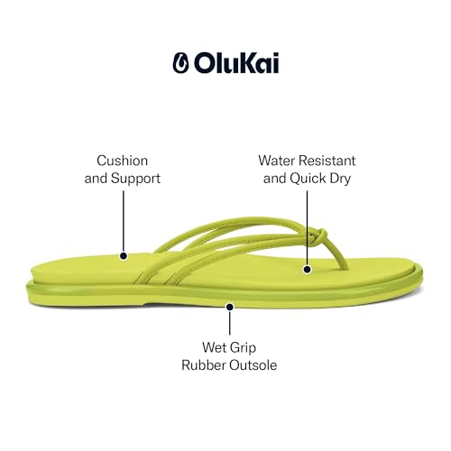 Image of OLUKAI Aka Women's Beach Sandals, Water-Friendly Flip-Flop Slides, All-Day Comfort & Support, Stylish & Vibrant Colors