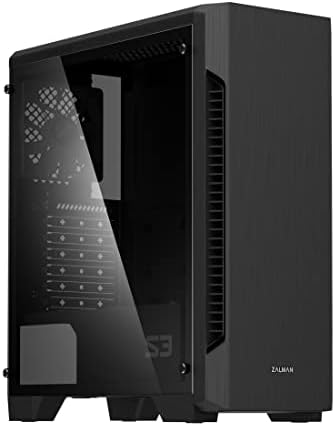 Zalman S3 ATX Mid Tower Computer Case w/ Tempered Glass Side Panels & 3X Pre-Installed 120mm Fans for Desktop Workstations Gaming Maximum Airflow - (Tempered Glass - 3 Fans),S3 TG