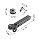 Enwye 7-teiliger Satz Rändelwerkzeuge aus schwarzem Stahl, 0,5/1/2 mm diagonale Doppellinearräder, zur Bearbeitung von Maschinenmustern