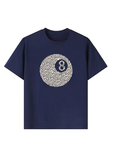 Girl's Cute Baseball Number 8 Graphic Shirt Crew Neck Short Sleeve Summer Casual Tee Tops