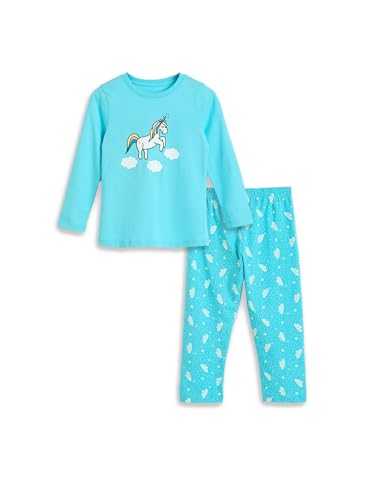 Image of Amazon Brand - Symbol Girls Night Dress | 100% Cotton T-Shirt & Pajama Set | Full Sleeves | Age 2-12 Years