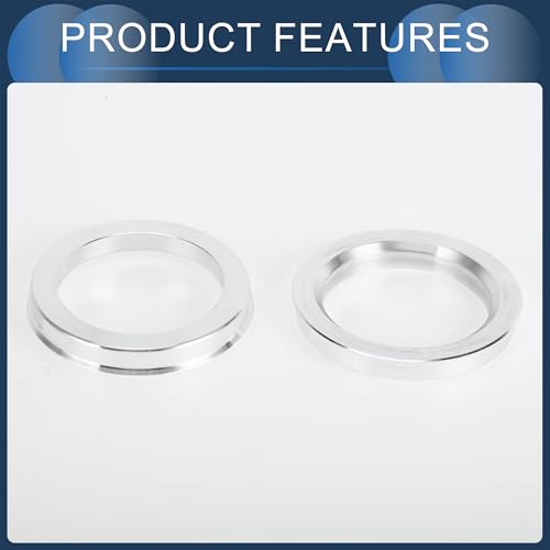 Image of Hub Centric Rings, 56.1mm ID to 73.1mm OD Vehicle Wheel Hubrings Aluminum Alloy, 4 Pcs