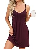 Tefola Camisón Sin Mangas para Mujer, Camisones De Algodón Sin Mangas para Mujer, Vestido Halter De Dormir, Ropa De...