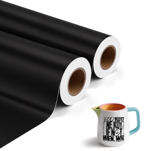 2PCS Selbstklebend Vinylfolie Plotter 30.5 cm X 500cm Plotterfolie Vinyl Schwarze Matt Folie Wasserfeste Selbstklebend Permanente Klebefolie Autofolie Aufkleber Folie für Cricut Silhouette Cameo 2PCS Selbstklebend Vinylfolie Plotter 30.5 cm X 500cm Plotterfolie Vinyl Schwarze Matt Folie Wasserfeste Selbstklebend Permanente Klebefolie Autofolie Aufkleber Folie für Cricut Silhouette Cameo