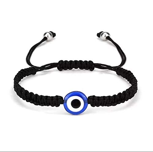 Pingyongchang Braided Evil Eye Bracelet For Teen Girls Women Handmade Thread String Luck Amulet Wish Bracelet Strand Protection Family Jewelry-4Pcs A #TOP3