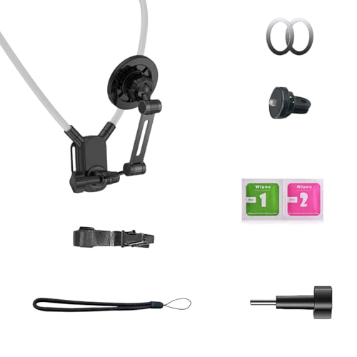 Soporte de teléfono para cuello con conector de 1/4 pulgadas y sujeción deportiva