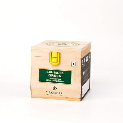 Image of Makaibari Darjeeling Green Tea | 100gm Chestlets box | Antioxidant-Rich | USDA Certified Organic | Immunity Booster | Premium Green Tea | Handpicked | 100% Natural Loose leaf
