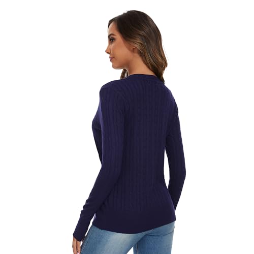 Women's Crew Neck Button Down Casual Long Sleeve Knit Cardigan Sweater3