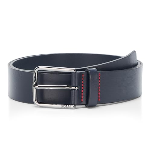 HUGO mens Thin Buckle Smooth Leather Belt2
