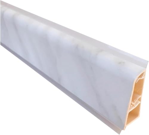 inferramenta Alzatine per Cucina | Modello Stondato Standard | Diversi Colori e Misure | Complete di Accessori di Fissaggio 1 2 3 4 5 Metri (Marmo Carrara, 2 Metri)