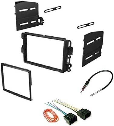 Double Din Car Radio Stereo Kit, Wire Harness, and AM/FM Antenna Adapter -Made for Chevrolet: 2007-2011 Avalanche/Tahoe/Suburban, 2008-2011 Express/Silverado +More -No Factory External Amp Vehicles