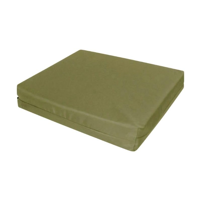 Waterproof Chair Seat Pad Cushion For Garden Patio Furniture Removable Zipped Cover 2 3 4 inches (20 x 17 x 4 inches, Olive Green)