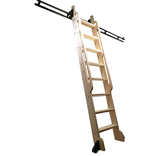 Kit complet quincaillerie bibliothèque coulissante rail roulant tube rond pour porte