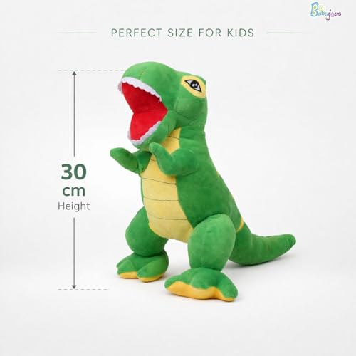 Image of Trax Dinosaur Soft Toy Cartoon Blue Plush Stuffed Animal| Baby Plush Toy Stuff Toy| Cute Cuddly Dino Teddy for Kids and Babies | Huggable Soft Toy Birthday Gift for Boys and Girls Kids (35CM)