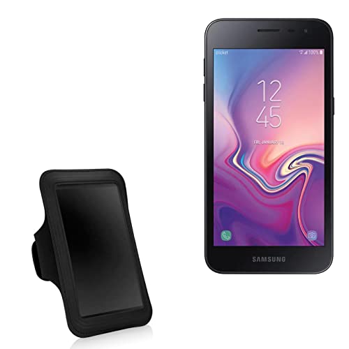 BoxWave Case Compatible with Samsung Galaxy J2 Pure - Sports Armband, Adjustable Armband for Workout and Running for Samsung Galaxy J2 Pure - Jet Black