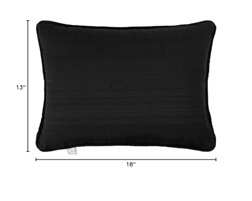 Set 2 Almohadas Rectangulares de Poliéster Negro miniatura 4