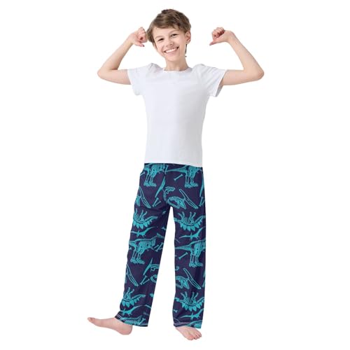 Silhouette Dino Pattern Boys Pants for Kids Jogger Pants with Pockets S-XL2