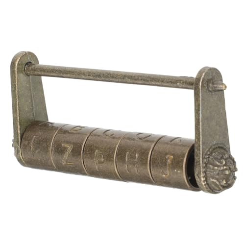 Operitacx ヴィンテージアンティーク南京錠 亜合製文字刻印パスワードロック スーツケース用防犯鍵 風ジュエリーボックス適用