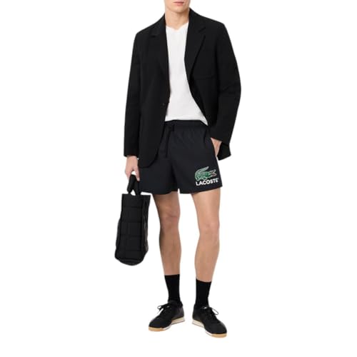 Image of Lacoste Men's Croc Print Swim Trunks