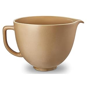 KitchenAid 5 Quart Ceramic Bowl for all KitchenAid 4.5-5 Quart Tilt-Head Stand Mixers KSM2CB5PFC, Fired Clay