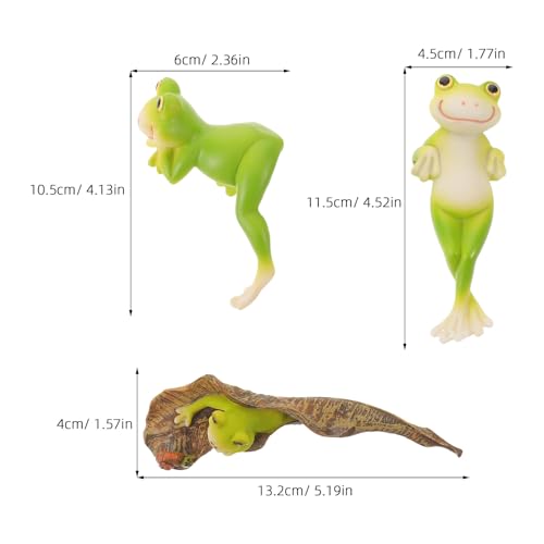 Figurines de grenouilles résistantes aux intempéries lot de 3 - 3