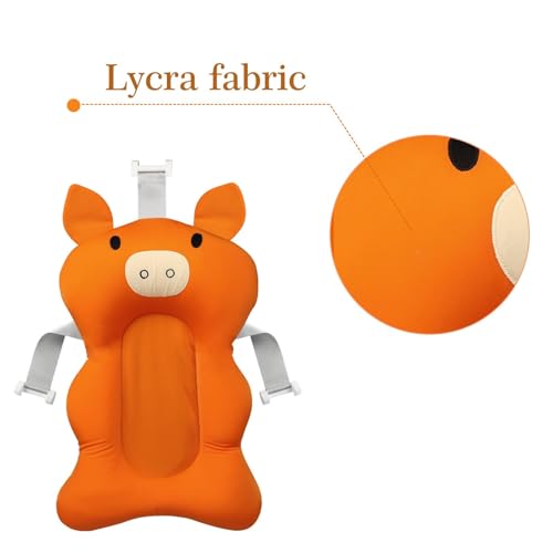 Image of Baby Bath Seat Support Net Soft Infant Bathing Seat Support Mat Suspension Shower Pad Adjustable Non-Slip Newborn Bathtub Sling Mat Baby Sink Bather Tub Shower Net Bathtub Sit Up Mesh 0-8 Month
