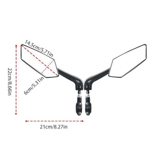 Rétroviseur moto guidon pliable multi-angle pour le cyclisme - 6