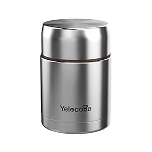 Food Flask Lekvrije thermocontainer voor eten en vloeistoffen, roestvrij stalen King voedselcontainer, warmhoudbox, BPA-vrij [800 ml]