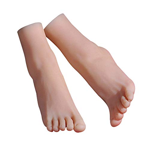 JUYO VONSAN Silicone Mannequin Female Foot 1 Pair 8.66 inches for Shoe Sock Jewerly Display