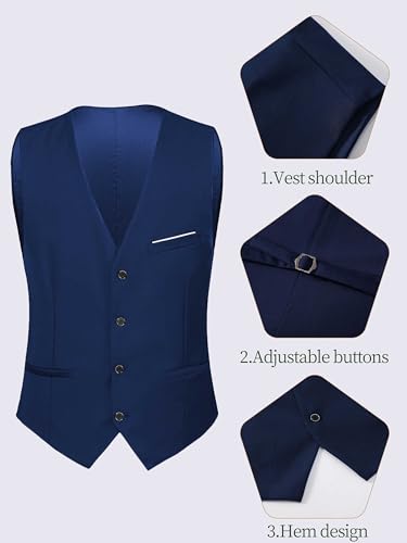 Men's 5 Piece Slim Tuxedos Prom Suit Male Groom Wedding Suit Tux Shawl Lapel One Button Jacket Vest Pants Shirt Set4