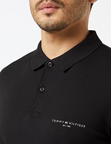 Tommy Hilfiger Polo Slim Clean Jersey, Black, 3XL