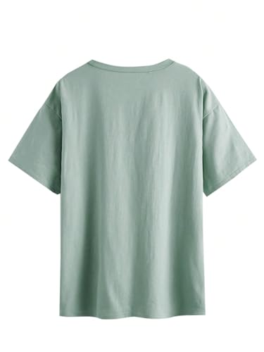 SOLY HUX Women's Graphic Oversized Tees Letter Print Summer Tops Vintage Half Sleeve Loose Casual T Shirts2