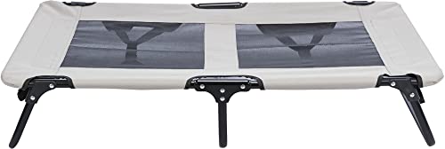 TRIXIE Hundeliege, Hundebett, Zusammenklappbar, 99 × 19 × 60 cm, Grau/Schwarz - 28212