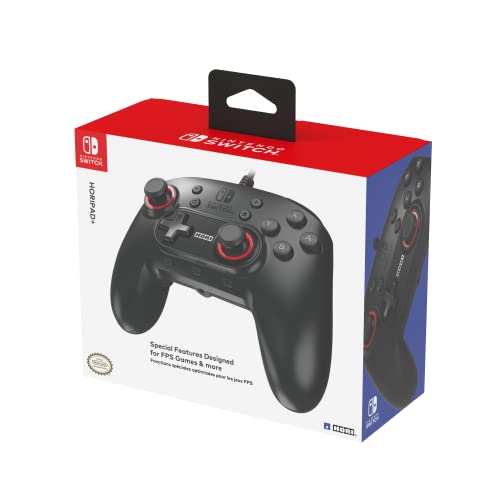 HORI Nintendo Switch HORIPAD Plus+ Wired Controller for first person shooters battle royales and more Officially Licensed by Nintendo - vue 2