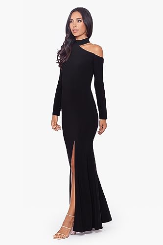 Xscape Women's Long Sleeve One Shoulder Cutout Dress3
