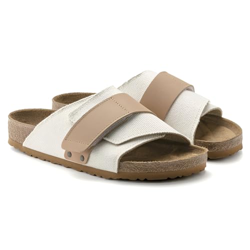 Birkenstock Kyoto Textile Compact Casual Sandal Slide: Natural Canvas Comfort with Adjustable Buckle3