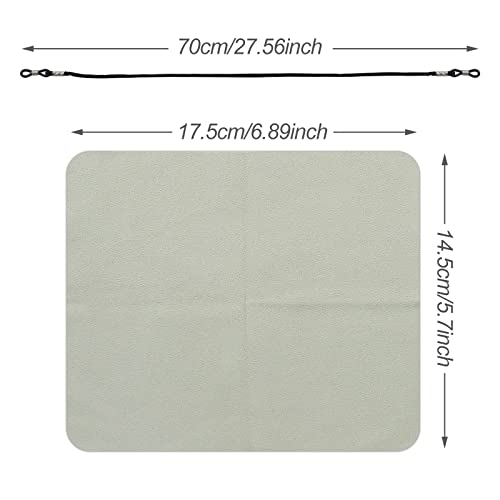 Hanyousheng 4 Pcs Glasses Chain, Eyeglasses Cord, Adjustable Eyeglass Cords Chain, Sunglass Straps, Spectacles Straps Lanyard Eyewear Strap for Men & Women, with 1 Microfibre Cleaning Cloth