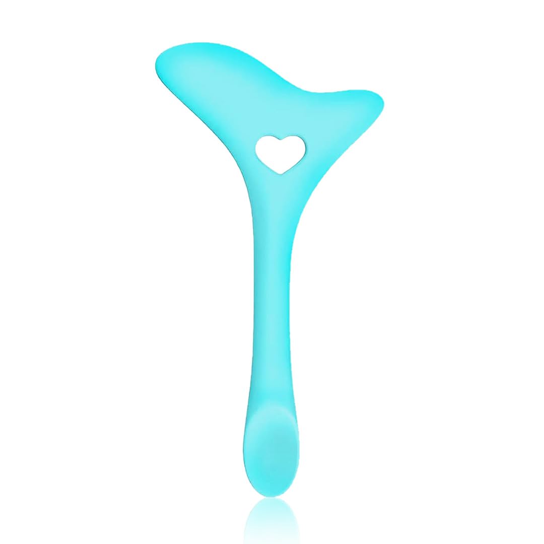 Gleva 4 in 1 Mascara Guard Upper Lower Eye Eyeliner Tape Lash Mascara Guard, Resusable Silicone Eyeshadow Eyebrow Stencils, Multifunction Eyeliner Tool Gift For Girls & Women's (Blue)