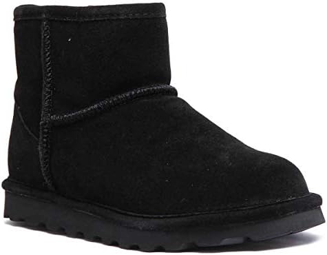 Bearpaw Alyssa Womens Black Suede Leather Ankle Boots (US 7, Black) | Image 1
